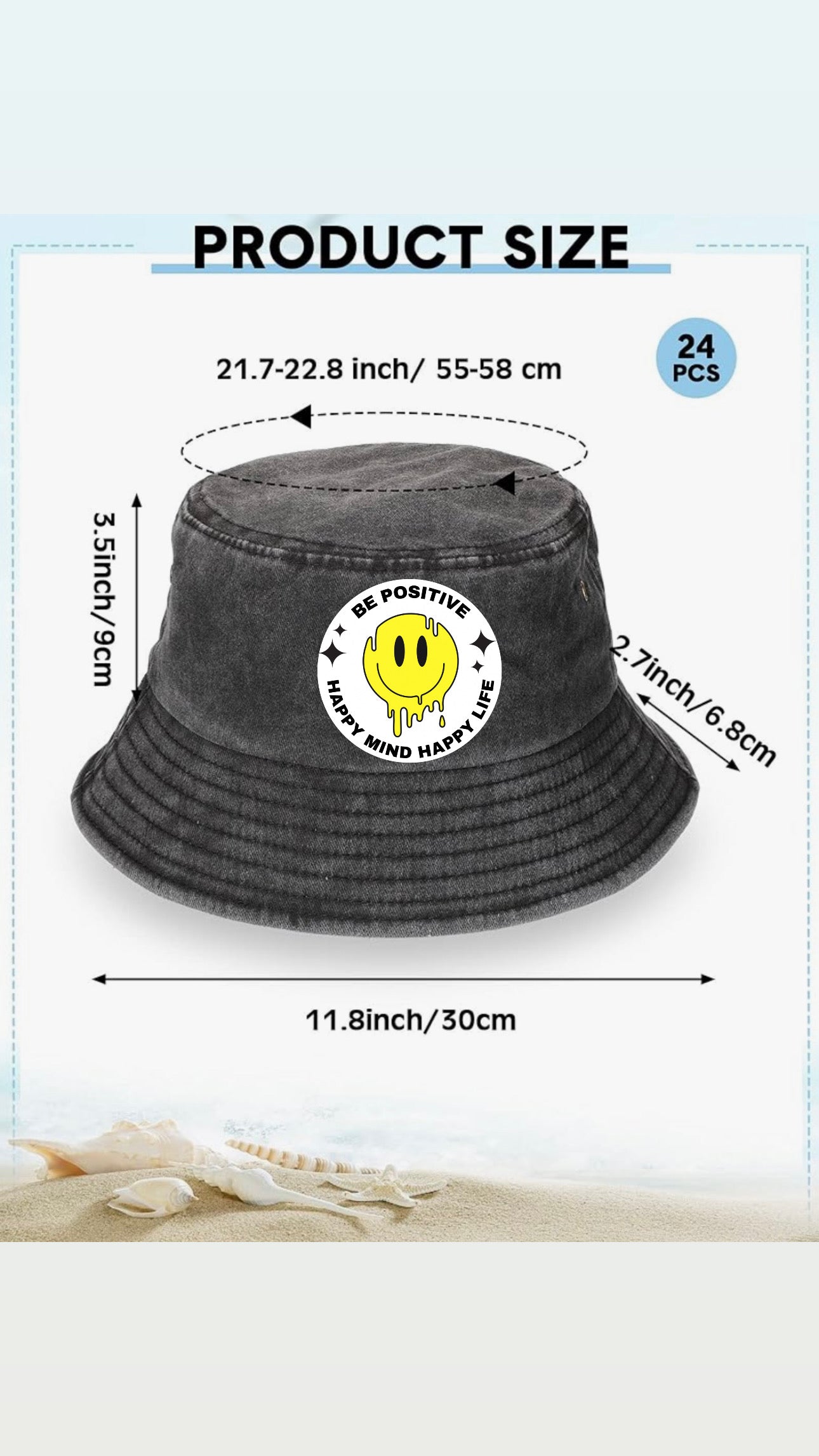 Be Positive, SMILE! Bucket Hat
