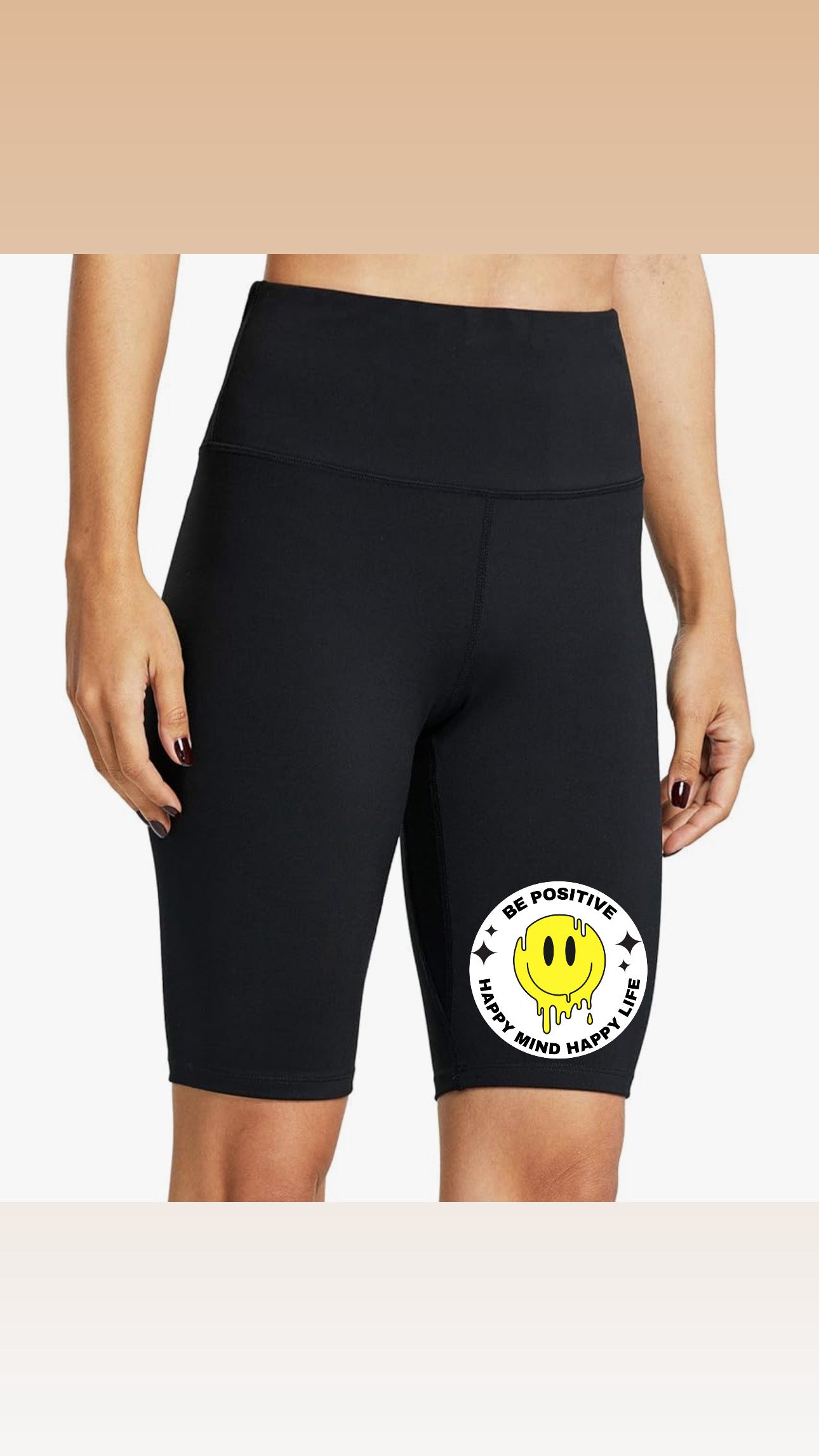 Be Positive, SMILE! Biker Shorts